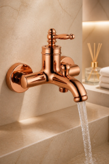 Rose Bakır Rustik Banyo Bataryası Retro Duş Armatürü Pirinç Paslanmaz Bakır Bronz Batarya