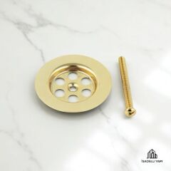 Gold Lavabo Gideri Altın Sifon Süzgeç Gold Vida Dahil