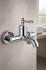 Gümüş Krom Rustik Banyo Bataryası Retro Duş Armatürü Pirinç Paslanmaz Silver Krom Batarya