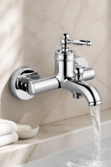 Gümüş Krom Rustik Banyo Bataryası Retro Duş Armatürü Pirinç Paslanmaz Silver Krom Batarya