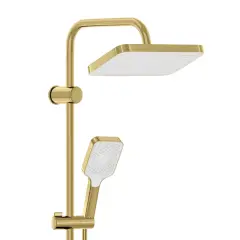 Mat Gold Duş Sistemi ve Alt Bataryası Valentini Mat Altın Premium Duş Seti