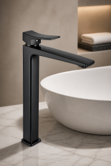 Antrasit Gri Yağmur Çanak Lavabo Bataryası Premium Antrasit Gri Çanak Lavabo Uyumlu Lavabo Armatürü