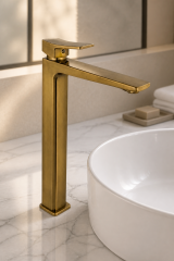 Antik Gold Yağmur Çanak Lavabo Bataryası Premium Eskitme Gold Çanak Lavabo Uyumlu Lavabo Armatürü