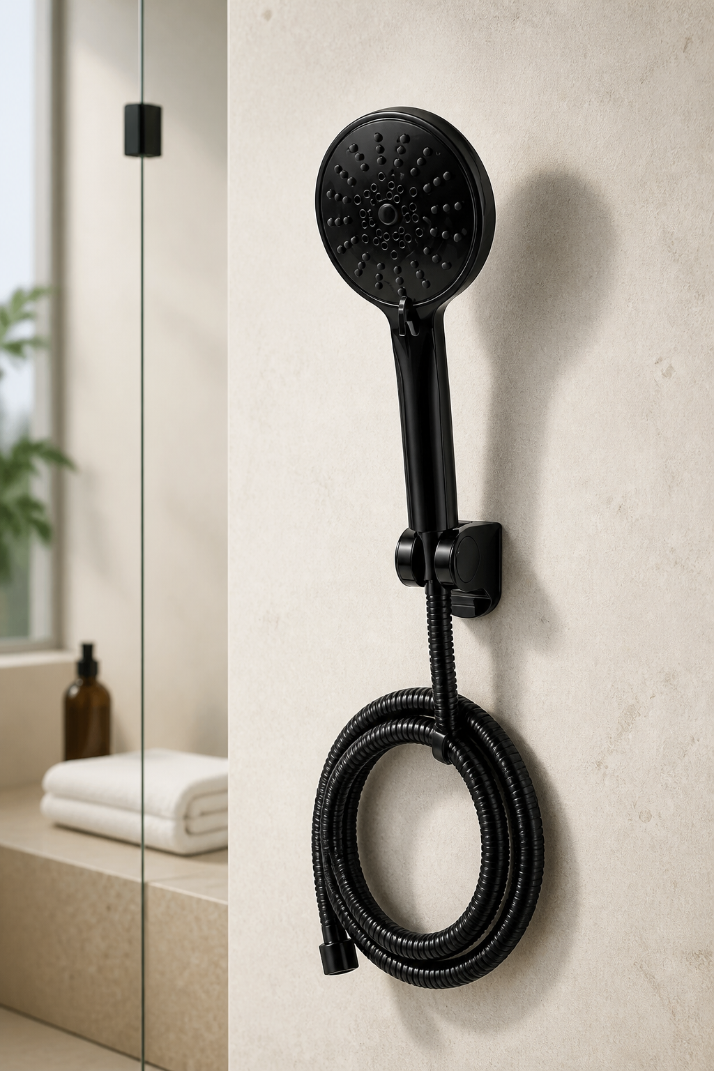 Siyah Duş Seti ve Alt Banyo Bataryası Seti Mat Siyah Fonksiyonlu Tazzikleme Özellikli Duş Sistemi
