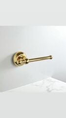 Gold Tuvalet Kağıtlığı Vintage Tasarım Pirinç Materyal Gold Kağıtlık