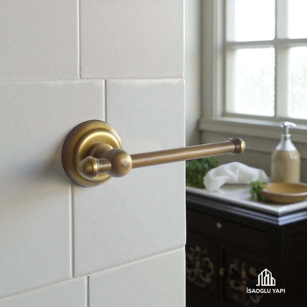 Antik Tuvalet Kağıtlığı Vintage Klasik Tasarım Özel Seri Pirinç Materyal Kağıtlık