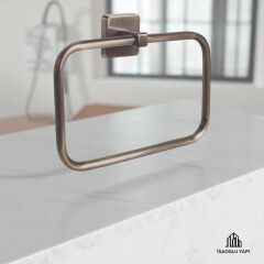 Antik Gold Banyo Havluluk Kare Modern Tasarım Pirinç Malzeme Eskitme Gold Havluluk