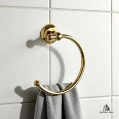 Gold Havluluk Klasik Vintage Tasarım Pirinç Materyal Paslanmaz Gold Banyo Havluluğu