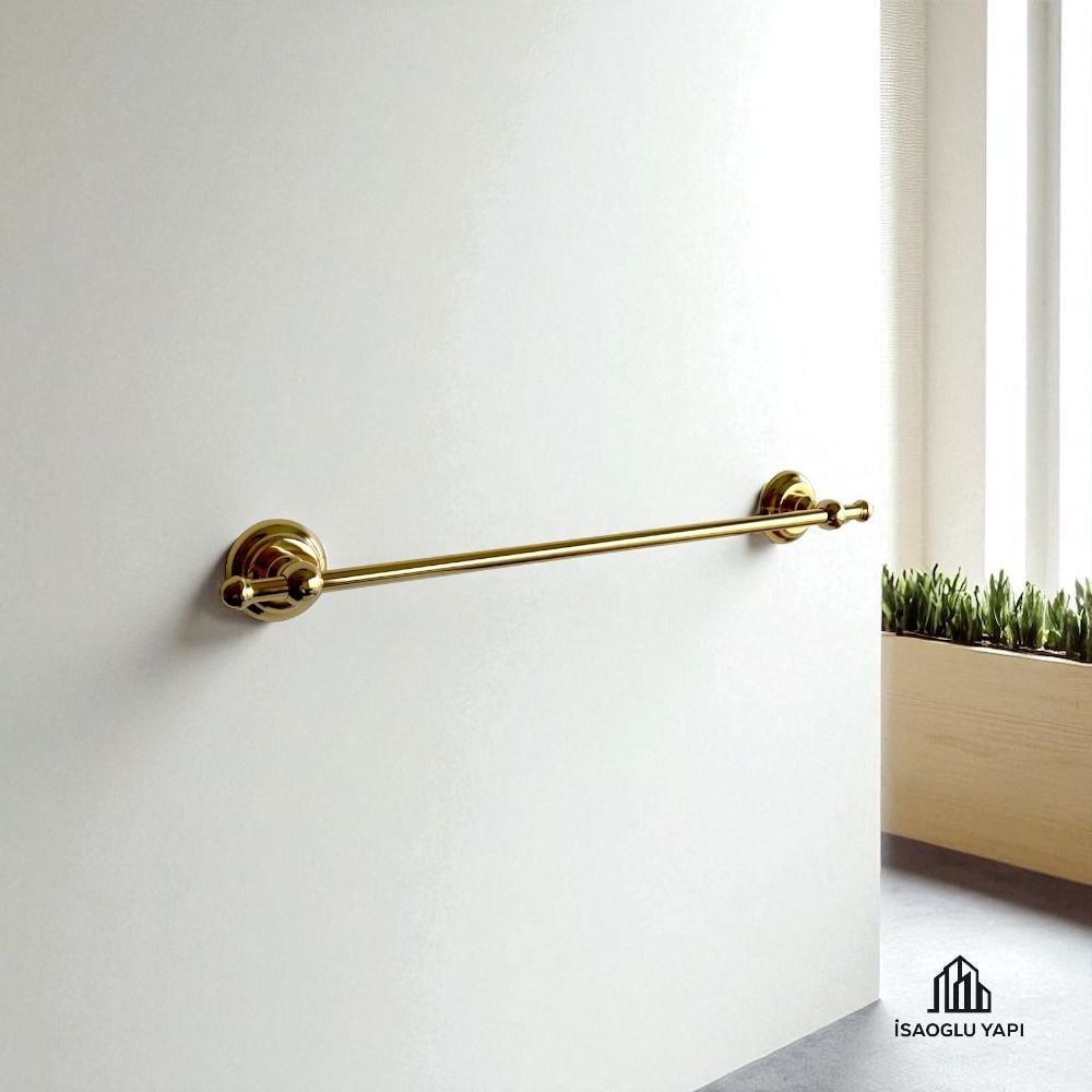 Gold Havluluk Klasik Model Uzun Havluluk Pirinç Materyal Gold Havluluk Paslanmaz