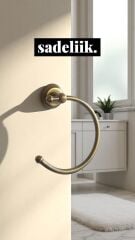 Antik Gold Havluluk Klasik Vintage Tasarım Pirinç Materyal Mat Siyah Banyo Havluluk