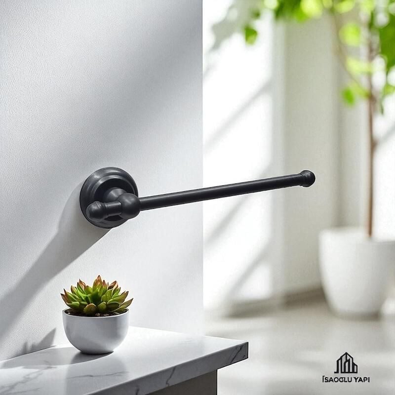 Siyah Havlu Kağıtlık Vintage Seri Kağıt Havluluk Mat Siyah Havluluk