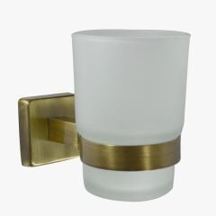 Antik Gold Diş Fırçalık Premium Pirinç Malzeme Eskitme Gold Banyo Diş Fırçalık