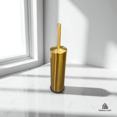 Mat Gold Klozet Fırçası Fırçalanmış Altın Banyo Klozet Aksesuarı