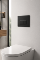 Vitra Siyah Gömmer Rezervuar Kumanda Paneli Mat Siyah Modern Tasarım