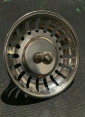 Mat Krom İnox Mutfak Gideri Çöp Toplama Özellikli Mat Krom Evye Süzgeci