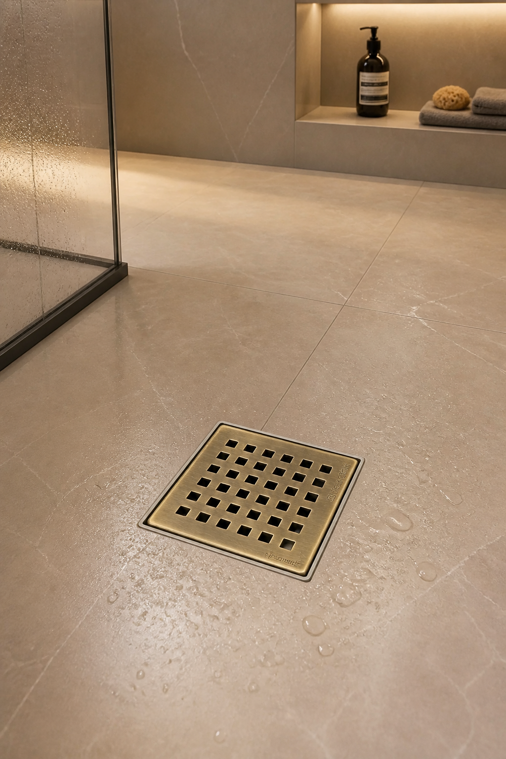 Antik Gold Eskitme Yer Süzgeci Antibakteriyal Koku Giderme Özellikli Eskitme Gold Banyo Gideri