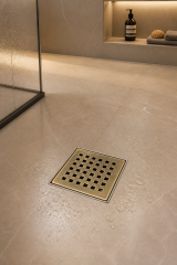 Antik Gold Eskitme Yer Süzgeci Antibakteriyal Koku Giderme Özellikli Eskitme Gold Banyo Gideri