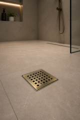 Antik Gold Eskitme Yer Süzgeci Antibakteriyal Koku Giderme Özellikli Eskitme Gold Banyo Gideri