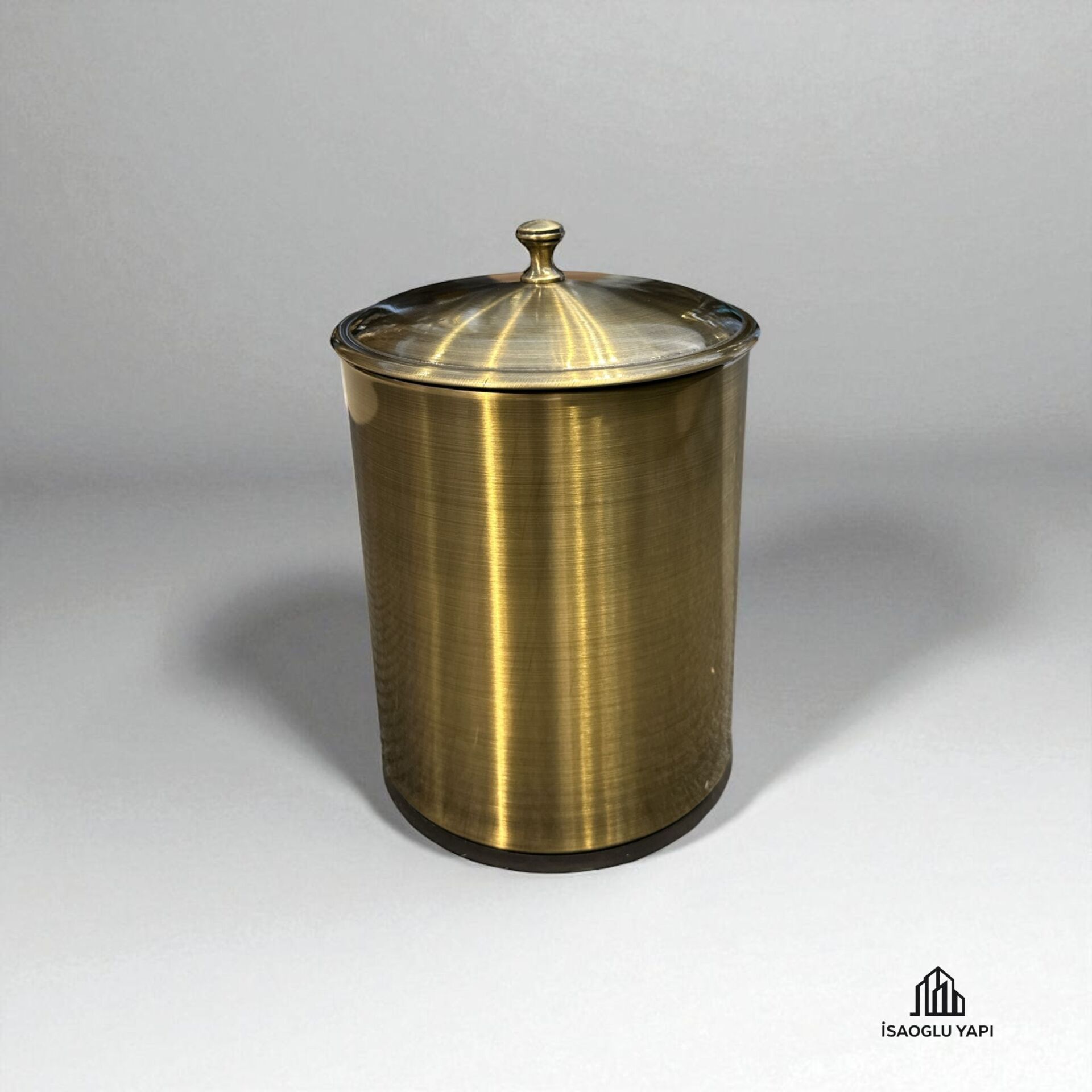 Antik Gold Manuel Çöp Kovası Antik Eskitme Çöp Kovası