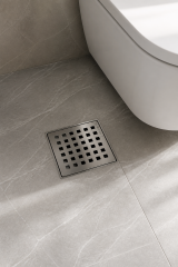 Antrasit Gri Yer Süzgeci Antibakteriyal Koku Giderme Özellikli Antrasit Gri Renk Banyo Gideri