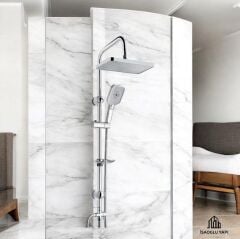 Banyo Duş Seti Hybrid Diktörtgen Tasarım Paslanmaz Tepe Yağmurlama Sistemi