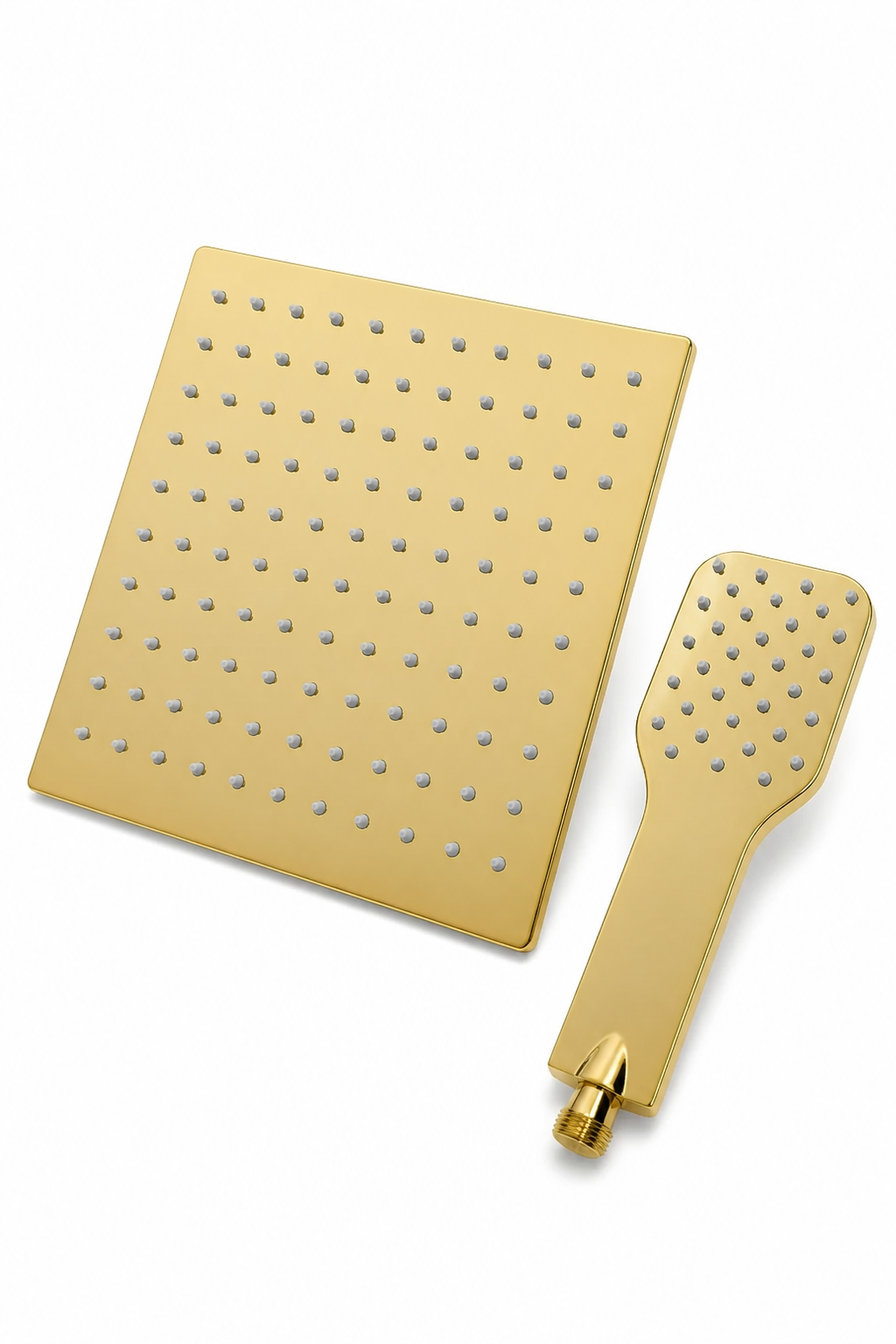 Gold Tepe Duş Başlığı ve El Duşu Komple Pirinç Materyal Premium Gold Duş ve El Telefonu