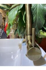 Antik Gold Arıtmalı Batarya Mat Gold Arıtıcılı Evye Musluğu Antik Eskitme Batarya