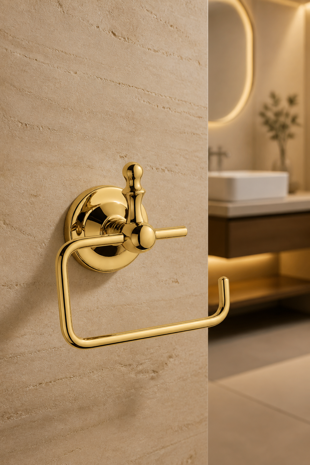Gold Tuvalet Kağıtlığı Retro Tasarım Komple Pirinç Paslanmaz Açık Banyo Tuvalet Kağıtlık Altın Renk