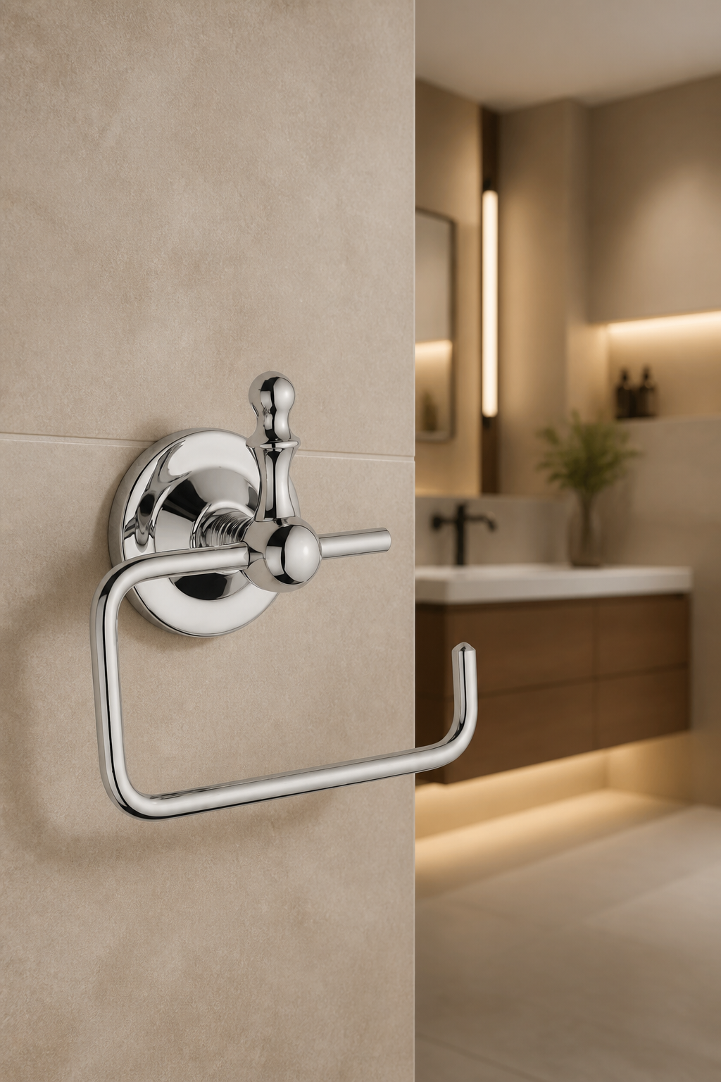 Gümüş Krom Tuvalet Kağıtlığı Retro Tasarım Komple Pirinç Paslanmaz Açık Banyo Tuvalet Kağıtlık Silver Rustik Renk