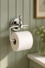 Gümüş Krom Tuvalet Kağıtlığı Retro Tasarım Komple Pirinç Paslanmaz Açık Banyo Tuvalet Kağıtlık Silver Rustik Renk
