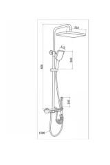 Siyah Piano Duş Sistemi Batarya Dahil Komple Yağmurlama Seti Mat Siyah Tazzik ve Basınç Ayarlı Duş