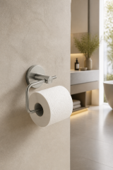 Mat Krom İnox Tuvalet Kağıtlık Leke Tutmayan Kolay Temizlik Özel Renk Banyo Tuvalet Kağıtlığı Paslanmaz Pirinç