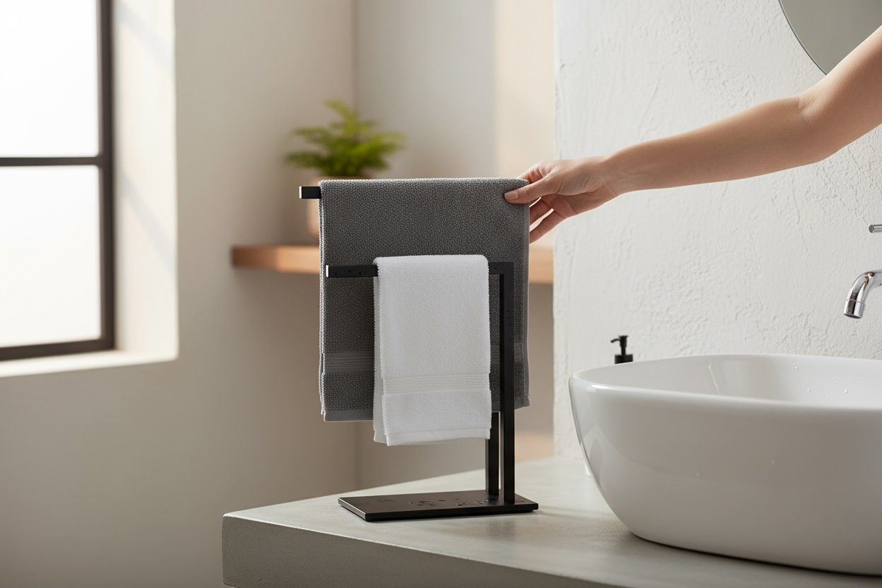 Mat Siyah Set Üstü Havluluk Aksesuarlık Komple Pirinç Ağır Malzeme