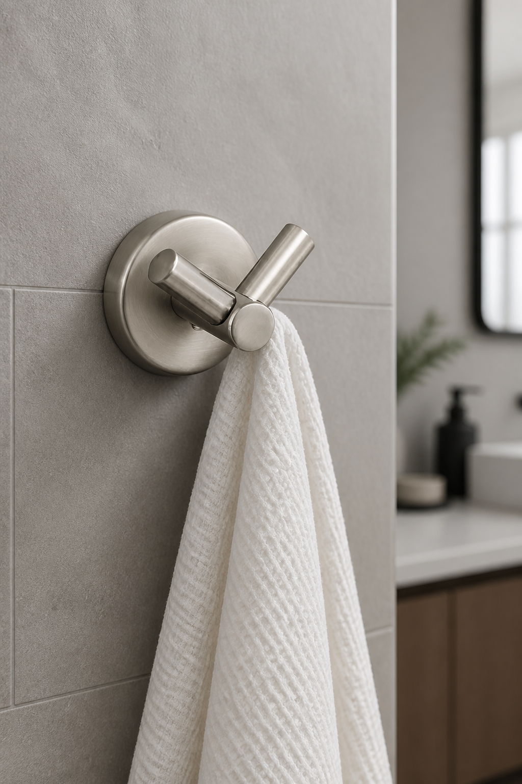Mat Krom İnox Bornozluk İkili Askılık Leke ve Kireç Tutmayan Özel İnox Banyo Havluluk Askılık Paslanmaz Pirinç