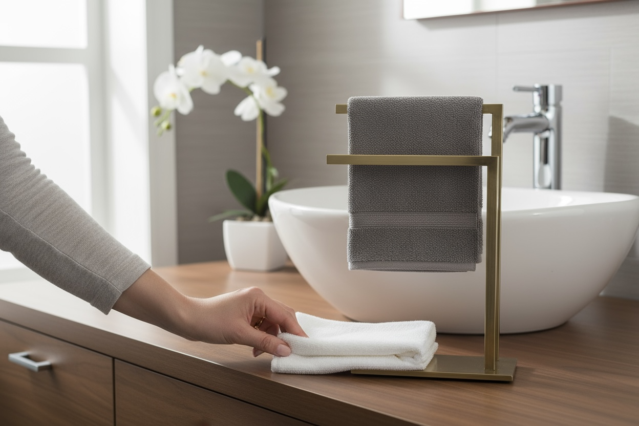 Mat Antik Gold Set Üstü Havluluk Aksesuarlık Mat Gold Havluluk Pirinç Malzeme