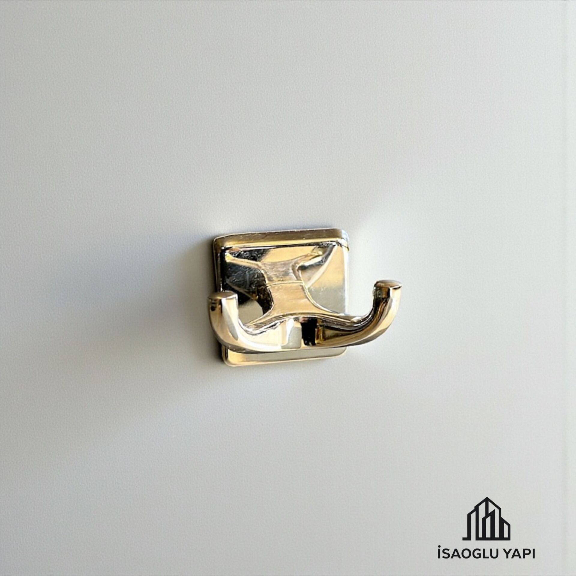 Gümüş Bornozluk Krom Askılık Pirinç Premium Paslanmaz Banyo Askılık