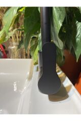 Siyah Mutfak Bataryası Teleskopik Musluk 360 Hareketli Başlık Mat Siyah Mutfak Bataryası