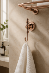 Bakır Bornozluk Bronz Retro Banyo Havluluk Bornozluk Pirinç Materyal Rustik Tasarım Paslanmaz Malzeme