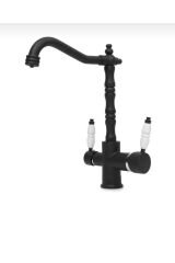 Arıtmalı Mutfak Bataryası Siyah Vintage Arıtmalı Musluk Arıtma Cihazlarına Uygun Rustik Batarya