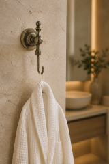 Antik Gold Retro Banyo Havluluk Bornozluk Pirinç Materyal Eskitme Rustik Tasarım Paslanmaz Malzeme