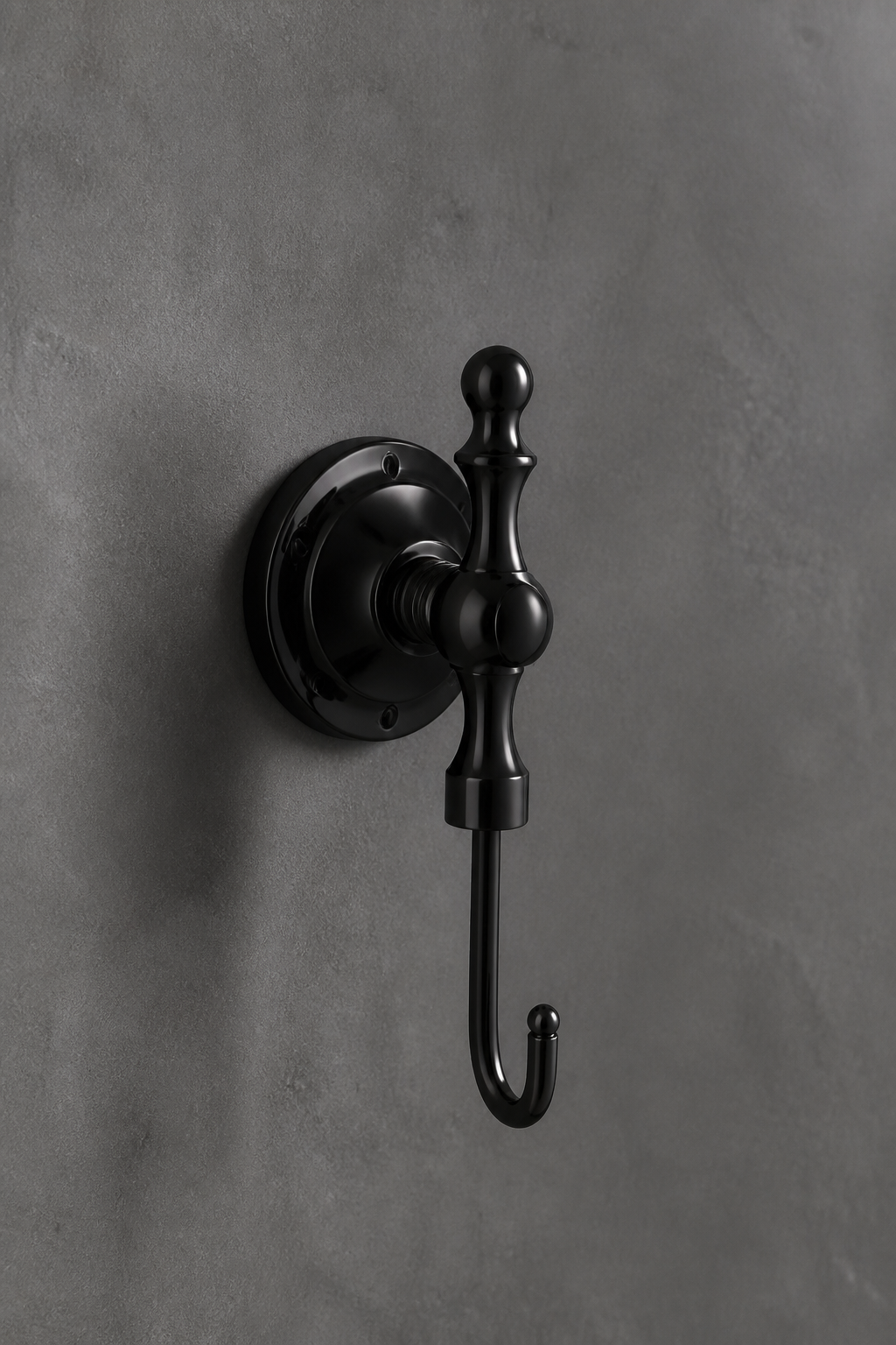 Mat Siyah Retro Banyo Havluluk Bornozluk Pirinç Materyal Siyah Rustik Tasarım Paslanmaz Malzeme