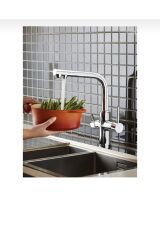 Arıtmalı Musluk Arıtmalı Evye Bataryası Modern Premium Tasarım Arıtıcılı Batarya Silver Gümüş