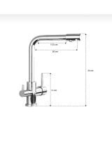 Arıtmalı Musluk Arıtmalı Evye Bataryası Modern Premium Tasarım Arıtıcılı Batarya Silver Gümüş