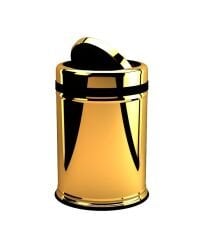 Gold Döner Kapaklı Çöp Kovası 8 Litre Hacim Pratik Kapak Çelik Materyal