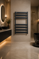 Antrasit Banyo Havlupan 50*70 Ölçü Antrasit Vanalar Dahil Havlupan Seti Antrasit Gri Modern Slim Tasarım