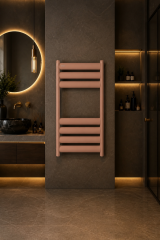 Latte Krem Renk Banyo Havlupan 50*70 Ölçü Vanalar Dahil Latte Özel Renk Modern Slim Tasarım Havlupan