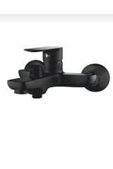 Siyah Tepe Yağmurlama Duş Seti Mat Siyah Ektra Büyük Duş Sistemi Batarya Dahil Set Fonksiyonlu