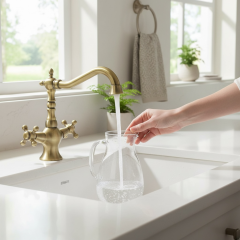 Antik Gold Klasik Lavabo Bataryası Country Tasarım Rustik Eskitme Gold Lavabo Armatür