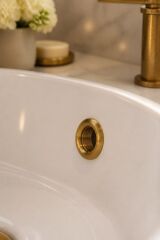 Mat Gold Lavabo Taşma Yüzüğü Mat Gold Lavabo Gider Tıpası 1 Adet