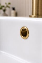 Mat Gold Lavabo Taşma Yüzüğü Mat Gold Lavabo Gider Tıpası 1 Adet